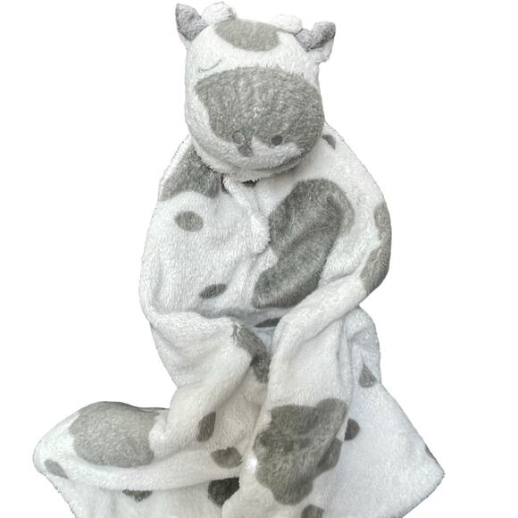 Angel Dear Lovey Cow Security Blanket Plush Baby Notched Corners Nursery 12" - Picture 2 of 11